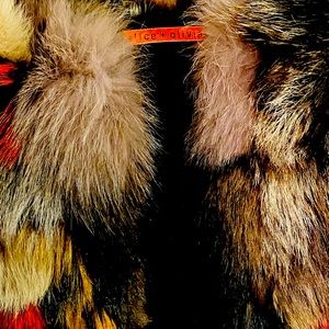 Alice + Olivia natural and dyed Fox bomber